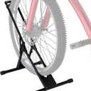 RELIANCER Adjustable Bike Storage Stand,Bicycle Floor Parking Rack,Steady Bike Wheel Holder Fit All Mountain & Road Bikes,Indoor Outdoor Cycling Storage Organizer,Apartment Garage Cycle Tires Holder