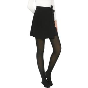 Delcast 2 Pairs Fleece Lined Tights WomenFake Translucent Thermal Sheer Thick Pantyhose Leggings for Winter (M)