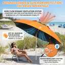 7ft Beach Umbrella, Portable Wind Beach Umbrellas for Sand with Anchor and Carrying Bag, UPF50+ UV Protection Outdoor Sunshade Umbrella,Tilt Sun Shelter for Beach Patio Backyard