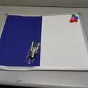 S SWANCROWN Combination Whiteboard and Bulletin Board, Dry Erase & Magnetic, Blue Felt & Aluminum Frame, 24x18inches, Modern Professional, Office Products (24x18inches, Blue-vertical)