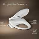 Kohler PureWash E525 Elongated Heated Bidet Toilet Seat, White, Warm Water, Quiet-Close Lid, Self-Cleaning Wand, Adjustable Water Pressure, Side Panel Controls, Easy Installation Bidet Attachment