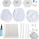 Round Backdrop Stand, Wedding Arch Circle Balloon Frame Kit with Sturdy Plastic Design for Outdoor Party Birthday Baby Shower Decorations