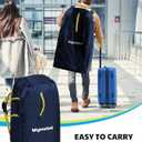 Large Stroller Bag for Airplane, Waterproof Stroller Travel Bag, Gate Check Stroller Bag for Single/Double Stroller Travel Bag with Handle and Drawstring Closure Stroller Cover (Blue)