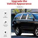 Window Pillar Post Trim B Pillar Molding Cover Trim Fit for 2015-2019 Chevy Suburban/Tahoe/GMC Yukon & for Cadillac Escalade(Chrome)