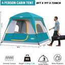 UNP 4-Person Tent Portable Cabin Tent, Camping Tent 4 Person for Outdoor