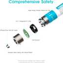 Rechargeable AAA Lithium 1.5V Batteries - Full-Recharged 4 Pack with 2H Ultra Fast Charger for Household Office Devices, Long-Lasting High-Capacity 1100mWh, Cycle Times up to 1300x, Constant Output
