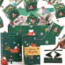 16pcs Surprise Gift Boxes for Money, 2025 Newly Folding Pop-Up Explosion Box with Confetti, Christmas & Birthday(Green)