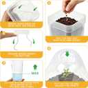 2.5" Clear Self Watering Propagation Pots with Humidity Dome, 12 Pack Seed Starter Cups Semi Nursery Pots for Seedlings, Cuttings, Succulents, Herbs, Vegetables