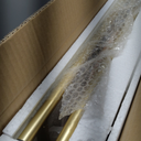 Deerlove 2 Tier Round Side Table, 16" Small Metal End Table with Removable Wooden Tray, Round Accent Sofa Coffee Side Table for Living Room, Bedroom, Balcony (Gold)