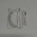 Drawing Compass and 6 Inch Protractor, Student Geometry Math Set (Clear)