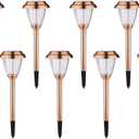 Solar Lights Outdoor - 8 Pack Copper Garden Walkway Lights Solar Powered Waterproof for Garden, Lawn, Yard, Pathway