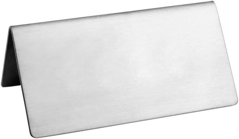 New Star Foodservice Stainless Steel Table Tent Sign (Silver (Plain), 3"x 1.5" (Set of 2)) New Star Foodservice Stainless Steel Table Tent Sign (Silver (Plain), 3"x 1.5" (Set of 2))