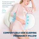 Oternal Pregnancy Pillow for Pregnant Women Comfortable Maternity Pillow for Side Sleepers, Supports Back, Belly, HIPS, and Legs, with Removable & Adjustable Cover