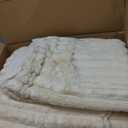 BEDELITE Fleece Queen Comforter Set -Super Soft & Warm Fluffy Beige Bedding, Luxury Fuzzy Heavy Bed Set for Winter with 2 Pillow Cases