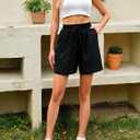 Women's Lounge Athletic Shorts with Pockets, 6.1" Sweat Shorts Women, Summer Casual Elastic Walking Running Shorts (Black, XL)