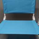 Sintuff 4 Pcs Blue Low Beach Chair for Adults Folding Portable Backpack Beach Chair with Shoulder Strap Poolside Lightweight Short Folding Flip Pool Seat for Edge of Pool Poolside Camping Picnic