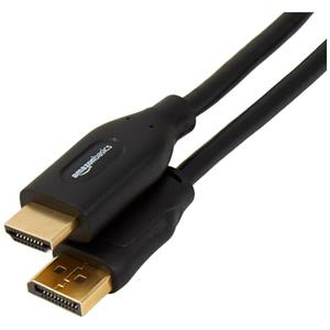 Amazon Basics DisplayPort (Source) to HDMI (Display) Cable, Uni-Directional, 3 Foot, Black,2 Pack
