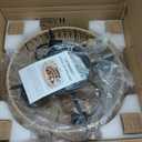 20" Caged Ceiling Fans with Lights and Remote, Boho Flush Mount Ceiling Fan with Light, Low Profile Chandelier 6 Speed Bladeless Reversible Ceiling Fan w/ 4 Bulbs. for Living Room Bedroom.