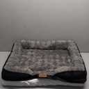 Bedsure Orthopedic Dog Bed Medium Size Dogs - Washable Medium Dog Cat Bed Waterproof, Comfort Pet Couch Sofa with Washable Removable Cover, Pets Bed with Nonskid Bottom, Plush-Black, 28"