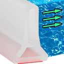 Hi-Na 3ft Collapsible Shower Threshold Water Dam Water Barrier for Shower and Water Stopper Keeps Water Inside Water Threshold for Wet and Dry Separation (3ft, Clear)