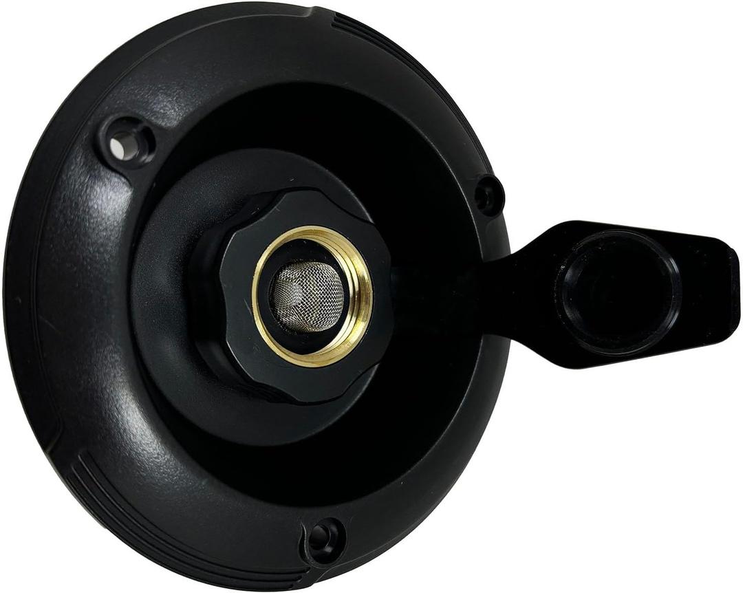 RV Water Inlet Connection, City Water Fill Inlet, Flange Brass with Check Valve, RV Water Hose Connector Water Fill Flange City Water Hookup for RV (Dimensions: 87mm)