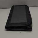 LUCMO Car Backseat Organizer with Touch Screen Tablet Holder,9 Storage Pockets Storage Organizer,Protectors Kick Mats Travel Accessories (Black, 2 Pack with Food Tray)