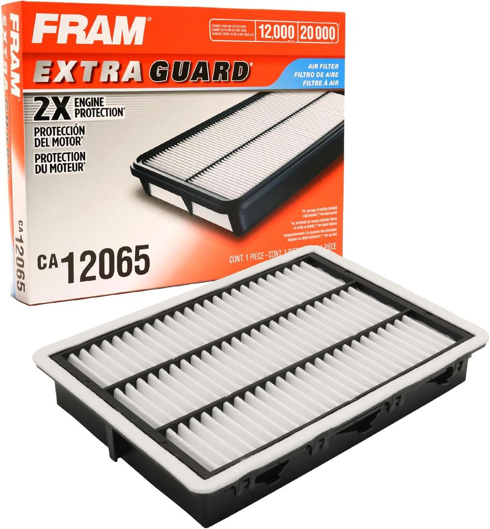 FRAM Extra Guard Engine Air Filter Replacement, Easy Install w/Advanced Engine Protection and Optimal Performance, CA12065 for Select Hyundai and Kia Vehicles (One Size)