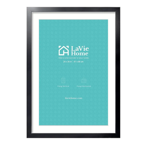 LaVie Home 24 x 34 Picture Frame Black Poster Frame,Display Pictures 20x30 with Mat or 24x34 Without Mat, Stable and Sturdy Frame and Polished Plexiglass, Horizontal and Vertical Format of The Walls