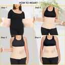 Postpartum Belly Band Abdominal Binder Post Surgery C-section Belly Binder Wrap Girdle Recovery Belt Back Support (Black, Large)