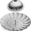 Vegetable Steamer - 5.3" to 9.3" - 100% Stainless Steel