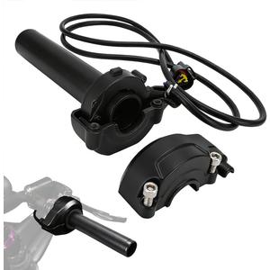 JFG Racing Throttle Handle with Rolling Bearing for Surron Light Bee,Dirt Bike Throttle Grips with Cable for Electric Bike Sur Ron Light Bee X and S/X160/X260 (Black)