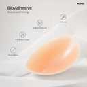NONIO Adhesive Bra Strapless Sticky Invisible Push up Reusable Silicone The Best Off Backless Viscous for Women (Beige)