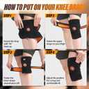 Knee Braces for Knee Pain Relief, Adjustable Knee Brace for Women & Men, Meniscus Tear Support with Dual Side Stabilizers, Knee Compression Sleeve, Wraparound Anti-Pilling Design (Fits 16-20") (Black, M)