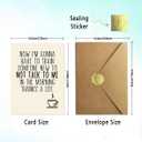 2 x Funny Retirement Card, Coworker Goodbye Card, Leaving Job Card, Farewell Gift, Blank Inside, with Kraft Envelope and Gold Seal Sticker