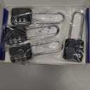 Faburo 4 Pack 2.2 in Long Shackle Small Combination Locker Lock, Padlock Combination with 3 Digit Codes, Resettable Luggage Locks, Combo Gym Locker Suitcase Gate Pad Lock (Black)