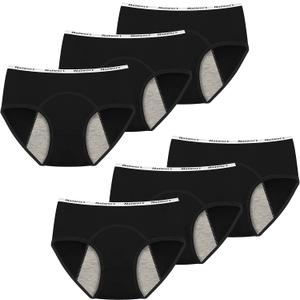 Nalwort Teen Girls Period Panties Cotton Leakproof Menstrual Underwear for First Period Starter (14-16 Years, Multicolor-n5)