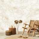 Peony Floral Beige Wallpaper Mural Peel and Stick for Living Room and Bedroom 137"x100"