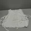 Tie Side Embroidery Flower Tank Tops for Women S