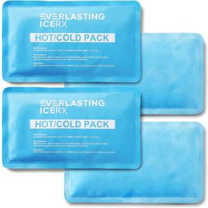 Reusable Hot and Cold Gel Soft Ice Packs - 4 Pack Large Gel Ice Pack - Hot and Cold Therapy Solution for Injuries, Cold Packs for Pain Relief - Ice Packs for Injuries Reusable - 10 x 5
