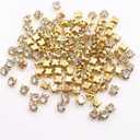 1250pcs 4mm Gold Sew On Rhinestones Trim Claw Rinestones Shiny Crystals Stones Beads Sewing Rhinestone for Clothes Sewing Accessories (4mm 1250pcs)