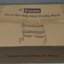 Kitsure Over The Sink Dish Drying Rack - 31.5" to 39.4" x 30.3", Adjustable Sink Drying Rack for Kitchen Sink with Multifunctional Baskets, Black