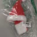 NAMSAN Christmas Cat Hats Costume, Santa Hat with Red Scarf for Cats Small Dogs, Rabbit Christmas Hat Outfit, Small Xmas Apparel for Statue Decoration