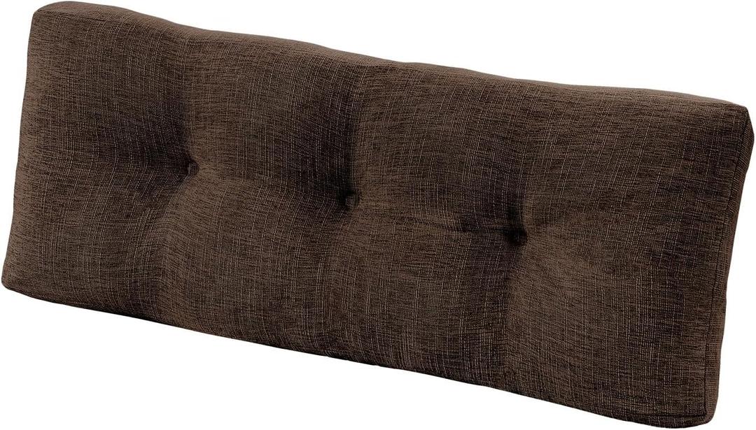downluxe Indoor Bench Cushion for Indoor Furniture, Non-Slip Tufted Overstuffed Textured Foam Bench Seat Cushion, 36" X 14" X 4", Brown, 1 Pack