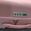 Kono Lightweight 24 Inch Expandable Luggage with Quiet Spinner Wheels TSA Lock, Scratch and Drop Resistant PC+ABS Hardside Durable Medium Checked Suitcase, Pink