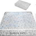 Grounding Fitted Sheet Queen Size 5% Silver Fiber 95% Cotton - Floral Grey, 15" Deep Pocket Grounding Sheets to Improve Sleep, Reduce Anxiety & Pain - Earthing Sheet