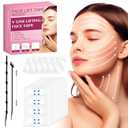 160PCS Face Tape Neck Tape Neck Tape Lifting Invisible With String, Silicone Anti Wrinkle Facial Patches V-Shaped Instantly for Facial Wrinkles, for Dounle Chin Forehead Skin Firming