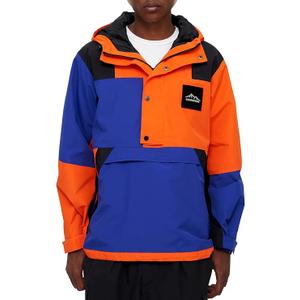 Mens Hiking Outdoor Recreation Softshell Jackets Waterproof Lightweight Jacket Rain Hood Windbreakers Raincoats Color: Black, Blue, Orange, Size: L