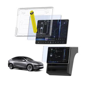 3-in-1 (16") for Tesla Model Y Accessories 2026 Juniper Screen Protector [No Glare & Fingerprint] for 16 Inch Model Y Juniper Premium & Performance - 9H Tempered Glass with Alignment Kit, Matte
