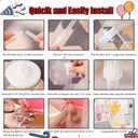 Balloon Column Kit for Floor-Balloon Columns with Stand, Base and Pole,Balloon Tower Backdrop Decoration for Wedding, Baby Shower, Birthday Party, or Bachelorette Parties (WHITE)