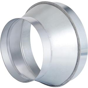 Dunzy Duct Reducer 8 to 6 Inch Ducting Connector Air Adapter Reducer Increaser Round Galvanized Steel Air Adapter for Bathroom Kitchen(1 Piece)